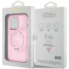 Чехол Guess Ring Stand Script Glitter для iPhone 15 Pro Pink with MagSafe (GUHMP15LHRSGSP)