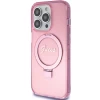 Чехол Guess Ring Stand Script Glitter для iPhone 15 Pro Max Pink with MagSafe (GUHMP15XHRSGSP)