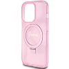 Чохол Guess Ring Stand Script Glitter для iPhone 15 Pro Max Pink with MagSafe (GUHMP15XHRSGSP)