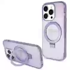 Чохол Guess Ring Stand Script Glitter для iPhone 13 Pro Purple with MagSafe (GUHMP13LHRSGSU)