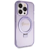 Чехол Guess Ring Stand Script Glitter для iPhone 14 Pro Purple with MagSafe (GUHMP14LHRSGSU)