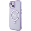 Чохол Guess Ring Stand Script Glitter для iPhone 15 Purple with MagSafe (GUHMP15SHRSGSU)