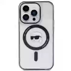 Чохол Karl Lagerfeld IML Karl`s Head для iPhone 15 Transparent with MagSafe (KLHMP15SHKHNOTK)
