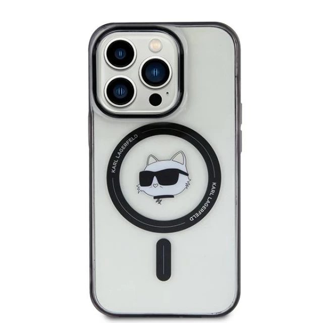 Чохол Karl Lagerfeld IML Choupette`s Head для iPhone 15 Transparent with MagSafe (KLHMP15SHCHNOTK)