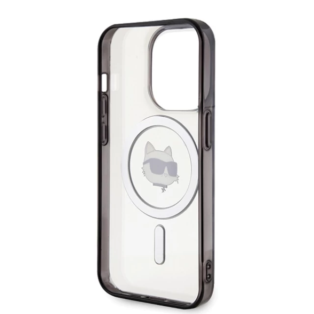 Чохол Karl Lagerfeld IML Choupette`s Head для iPhone 15 Pro Transparent with MagSafe (KLHMP15LHCHNOTK)