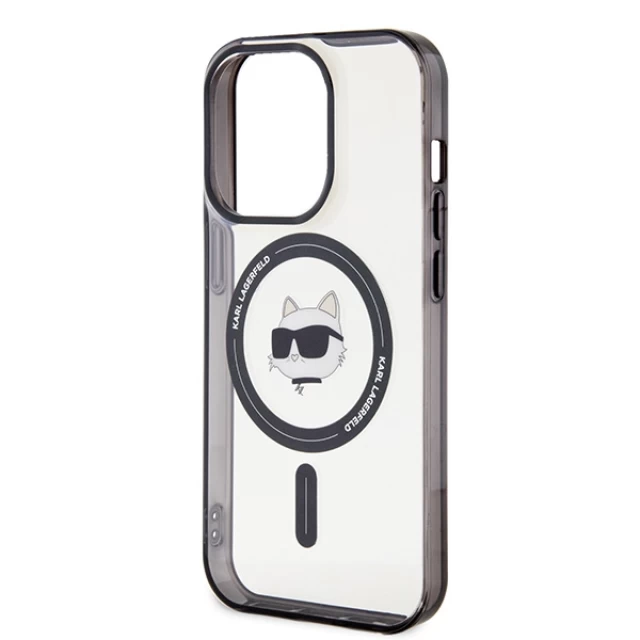 Чехол Karl Lagerfeld IML Choupette`s Head для iPhone 15 Pro Max Transparent with MagSafe (KLHMP15XHCHNOTK)