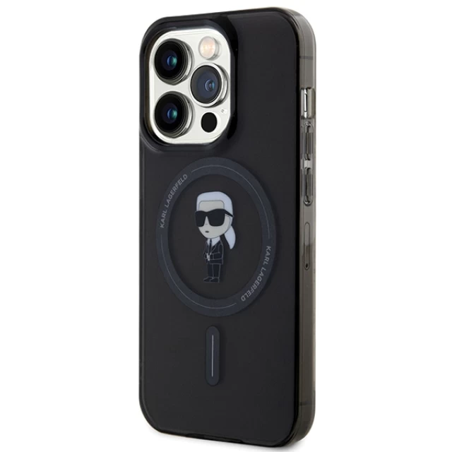 Чохол Karl Lagerfeld IML Ikonik для iPhone 14 Pro Black with MagSafe (KLHMP14LHFCKNOK)