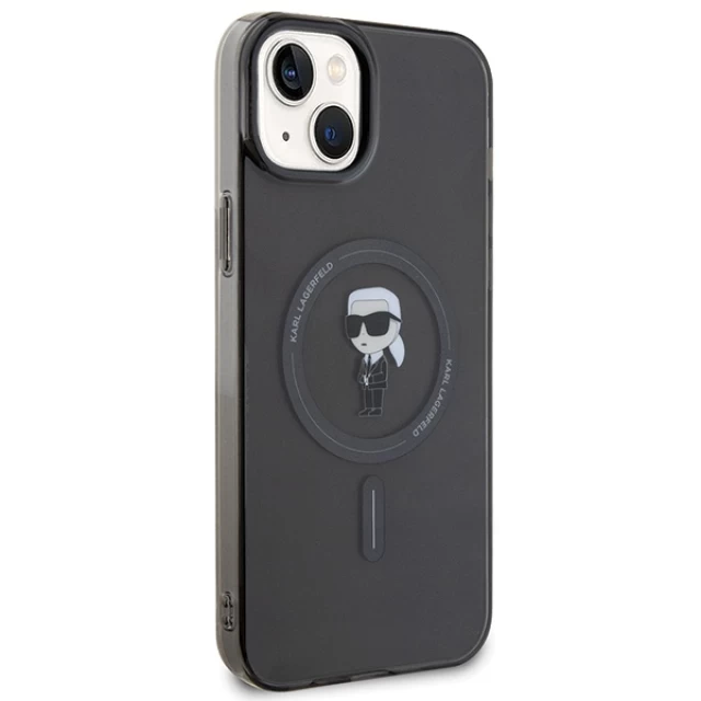 Чохол Karl Lagerfeld IML Ikonik для iPhone 15 Plus Black with MagSafe (KLHMP15MHFCKNOK)