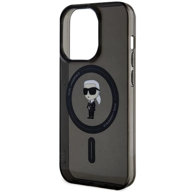 Чехол Karl Lagerfeld IML Ikonik для iPhone 15 Pro Max Black with MagSafe (KLHMP15XHFCKNOK)