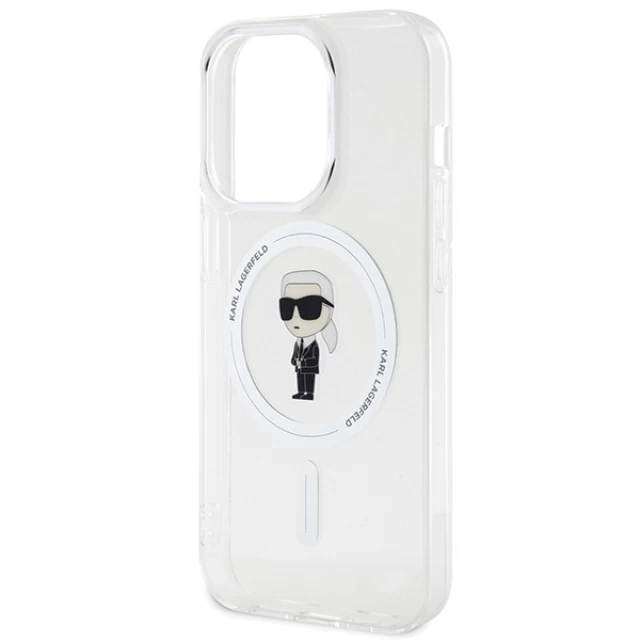 Чехол Karl Lagerfeld IML Ikonik для iPhone 15 Pro Transparent with MagSafe (KLHMP15LHFCKNOT)