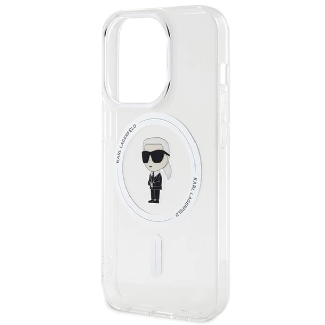 Чохол Karl Lagerfeld IML Ikonik для iPhone 15 Pro Transparent with MagSafe (KLHMP15LHFCKNOT)