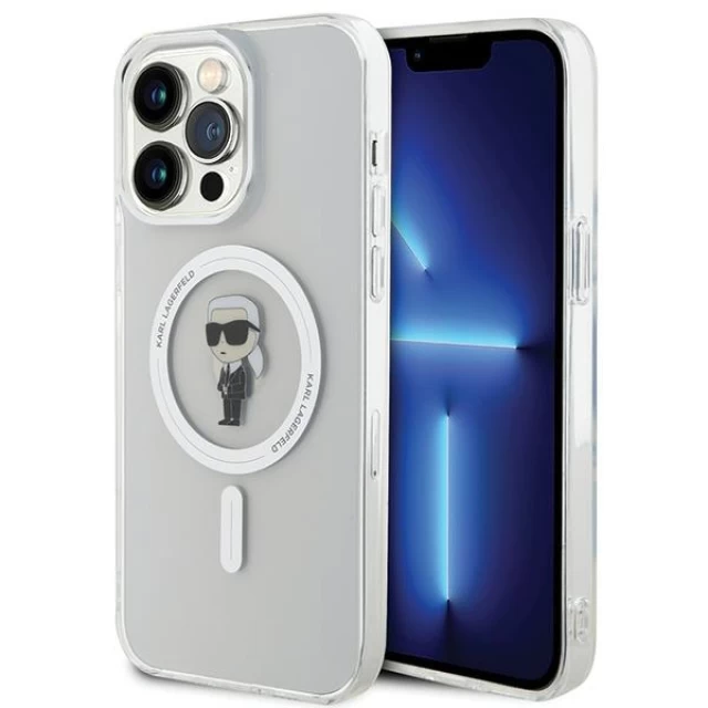 Чохол Karl Lagerfeld IML Ikonik для iPhone 15 Pro Max Transparent with MagSafe (KLHMP15XHFCKNOT)