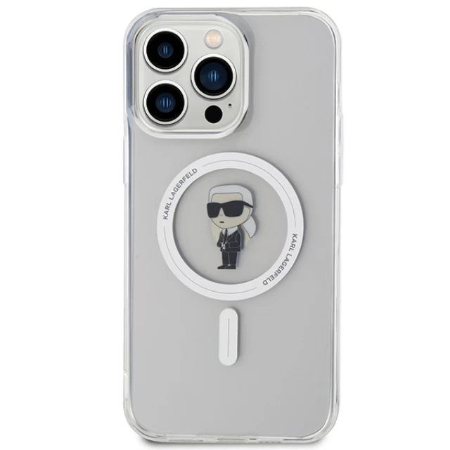Чехол Karl Lagerfeld IML Ikonik для iPhone 15 Pro Max Transparent with MagSafe (KLHMP15XHFCKNOT)