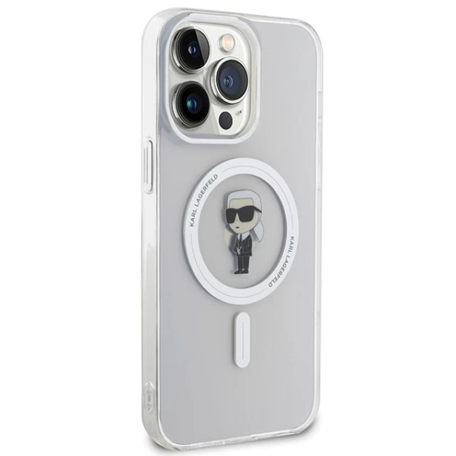 Чохол Karl Lagerfeld IML Ikonik для iPhone 15 Pro Max Transparent with MagSafe (KLHMP15XHFCKNOT)
