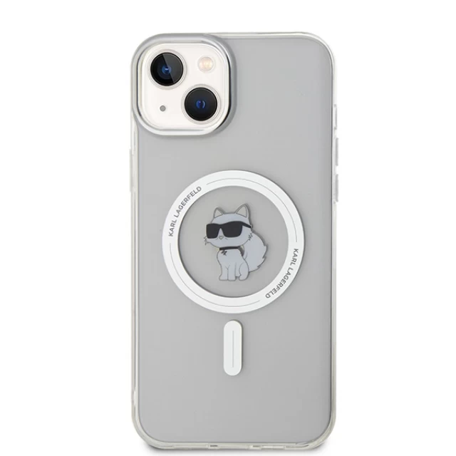 Чохол Karl Lagerfeld IML Choupette для iPhone 15 Plus Transparent with MagSafe (KLHMP15MHFCCNOT)