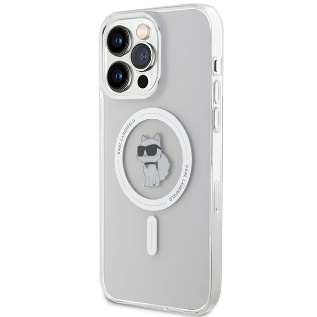 Чехол Karl Lagerfeld IML Choupette для iPhone 15 Pro Max Transparent with MagSafe (KLHMP15XHFCCNOT)