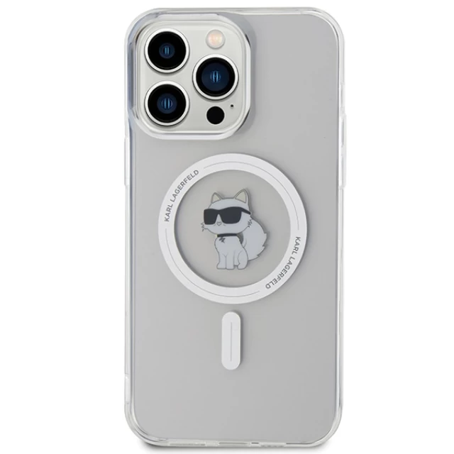 Чохол Karl Lagerfeld IML Choupette для iPhone 15 Pro Max Transparent with MagSafe (KLHMP15XHFCCNOT)