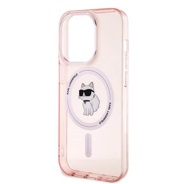 Чохол Karl Lagerfeld IML Choupette для iPhone 14 Pro Pink with MagSafe (KLHMP14LHFCCNOP)