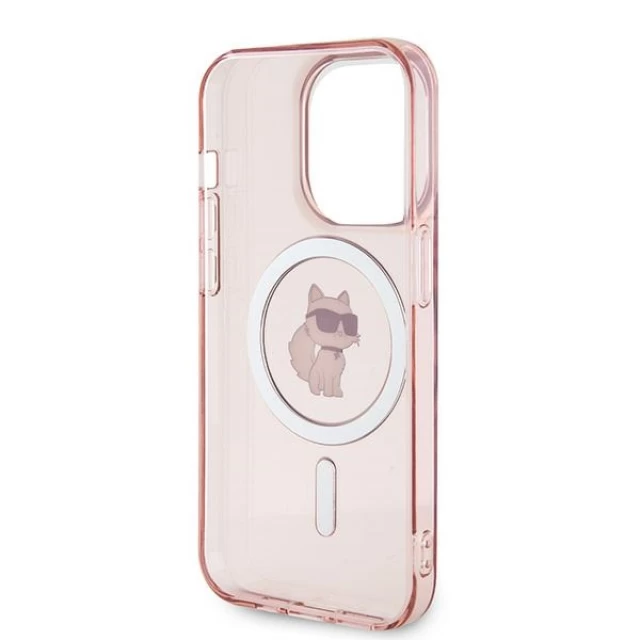 Чохол Karl Lagerfeld IML Choupette для iPhone 14 Pro Pink with MagSafe (KLHMP14LHFCCNOP)