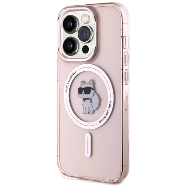 Чохол Karl Lagerfeld IML Choupette для iPhone 15 Pro Max Pink with MagSafe (KLHMP15XHFCCNOP)