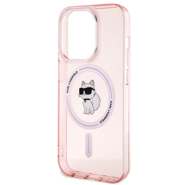 Чохол Karl Lagerfeld IML Choupette для iPhone 15 Pro Max Pink with MagSafe (KLHMP15XHFCCNOP)