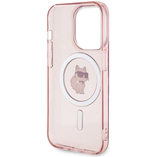 Чохол Karl Lagerfeld IML Choupette для iPhone 15 Pro Max Pink with MagSafe (KLHMP15XHFCCNOP)