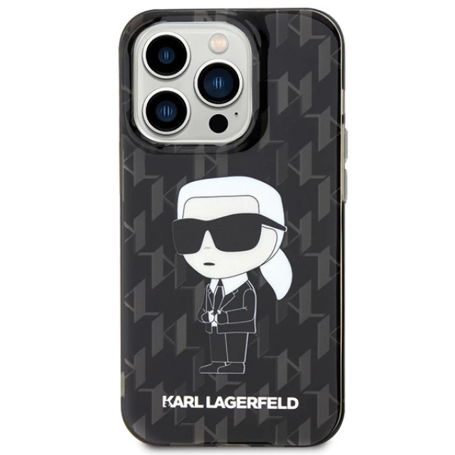 Чохол Karl Lagerfeld Monogram Ikonik для iPhone 15 Pro Max Transparent (KLHCP15XHNKMKLK)