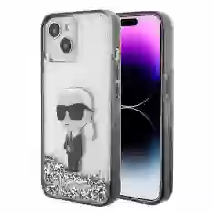 Чохол Karl Lagerfeld Liquid Glitter Ikonik для iPhone 15 Transparent (KLHCP15SLKKNSK)