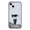 Чехол Karl Lagerfeld Liquid Glitter Ikonik для iPhone 15 Transparent (KLHCP15SLKKNSK)