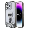 Чохол Karl Lagerfeld Liquid Glitter Ikonik для iPhone 15 Pro Max Transparent (KLHCP15XLKKNSK)