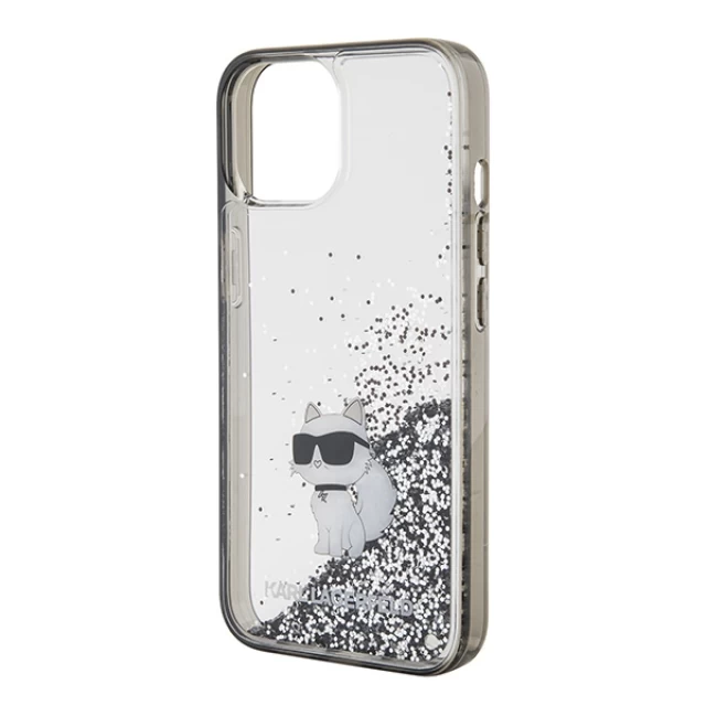 Чехол Karl Lagerfeld Liquid Glitter Choupette для iPhone 15 Transparent (KLHCP15SLKCNSK)