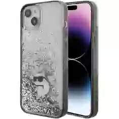 Чехол Karl Lagerfeld Liquid Glitter Choupette для iPhone 15 Plus Transparent (KLHCP15MLKCNSK)