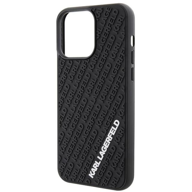 Чохол Karl Lagerfeld 3D Rubber Multi Logo для iPhone 15 Pro Max Black (KLHCP15X3DMKRLK)