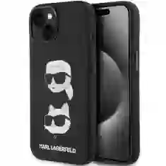 Чохол Karl Lagerfeld Silicone Karl & Choupette Head для iPhone 15 Plus Black (KLHCP15MSDHKCNK)