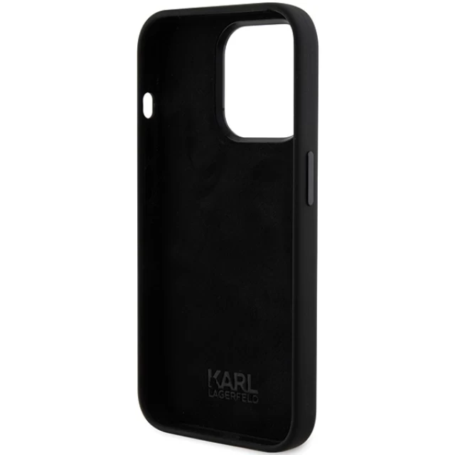 Чохол Karl Lagerfeld Silicone Karl & Choupette Head для iPhone 15 Pro Max Black (KLHCP15XSDHKCNK)