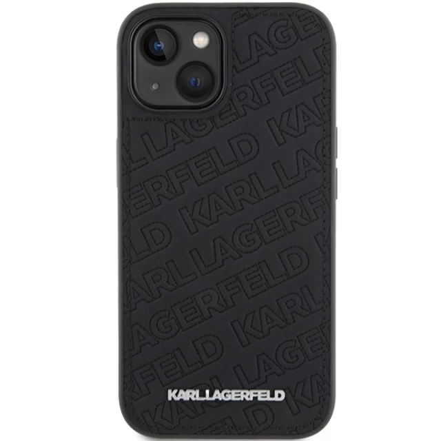 Чохол Karl Lagerfeld Quilted K Pattern для iPhone 15 Black (KLHCP15SPQKPMK)