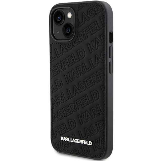 Чохол Karl Lagerfeld Quilted K Pattern для iPhone 15 Plus Black (KLHCP15MPQKPMK)