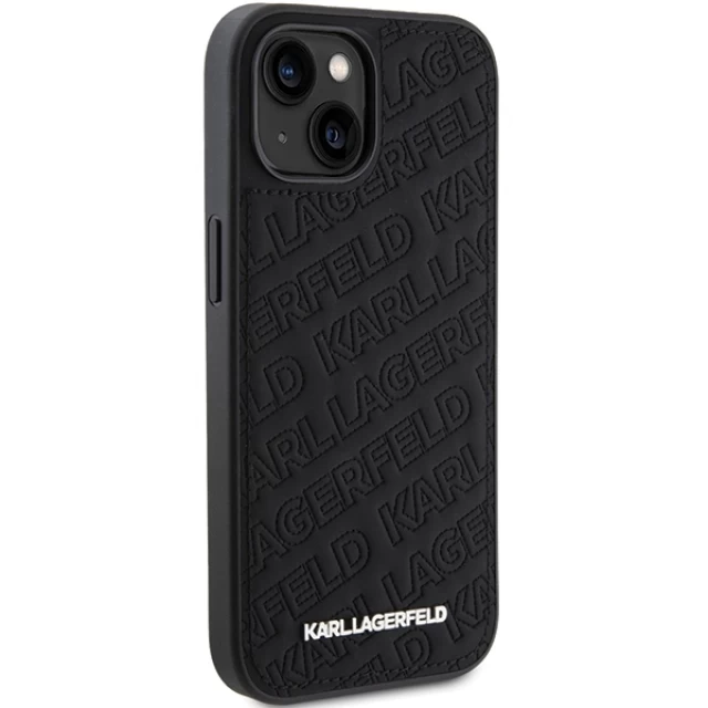 Чехол Karl Lagerfeld Quilted K Pattern для iPhone 15 Plus Black (KLHCP15MPQKPMK)