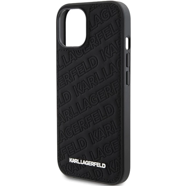 Чехол Karl Lagerfeld Quilted K Pattern для iPhone 15 Plus Black (KLHCP15MPQKPMK)