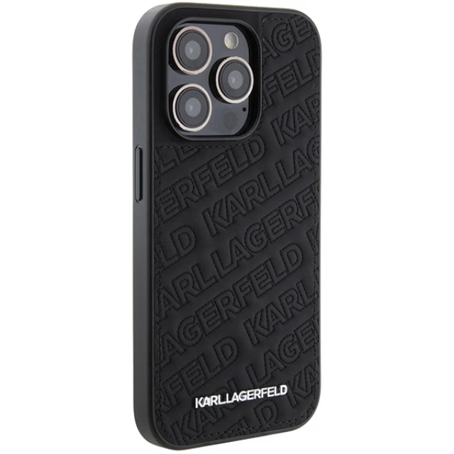 Чехол Karl Lagerfeld Quilted K Pattern для iPhone 15 Pro Black (KLHCP15LPQKPMK)