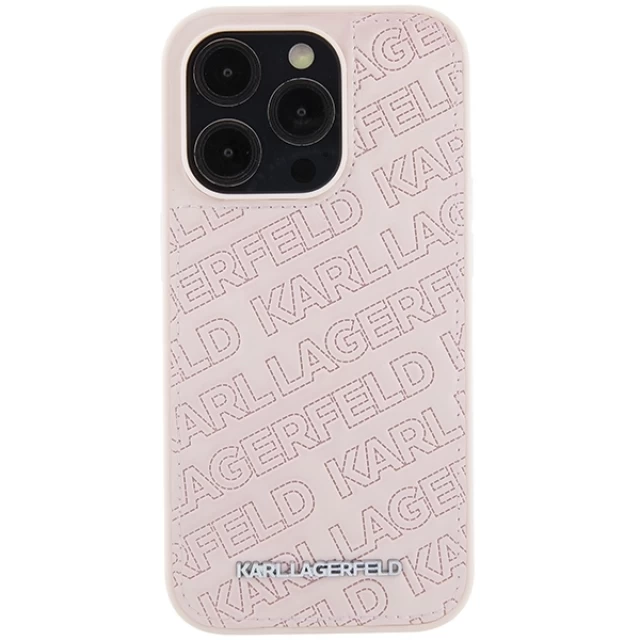 Чохол Karl Lagerfeld Quilted K Pattern для iPhone 15 Pro Max Pink (KLHCP15XPQKPMP)