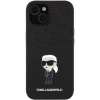 Чехол Karl Lagerfeld Fixed Glitter Ikonik Logo Metal Pin для iPhone 15 Black (KLHCP15SGKNPSK)