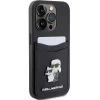 Чехол Karl Lagerfeld Saffiano Cardslot Karl&Choupette Metal Pin для iPhone 15 Pro Black (KLHCP15LSAPKCNPK)