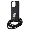 Чохол Karl Lagerfeld Crossbody Saffiano Metal Pin Karl & Choupette для iPhone 15 Pro Black (KLHCP15LSAKCPSK)