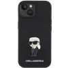 Чехол Karl Lagerfeld Silicone Ikonik Metal Pin для iPhone 15 Black (KLHCP15SSMHKNPK)