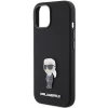 Чехол Karl Lagerfeld Silicone Ikonik Metal Pin для iPhone 15 Plus Black (KLHCP15MSMHKNPK)