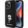 Чохол Karl Lagerfeld Silicone Ikonik Metal Pin для iPhone 15 Pro Black (KLHCP15LSMHKNPK)