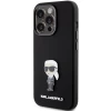 Чехол Karl Lagerfeld Silicone Ikonik Metal Pin для iPhone 15 Pro Black (KLHCP15LSMHKNPK)