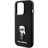 Чехол Karl Lagerfeld Silicone Ikonik Metal Pin для iPhone 15 Pro Black (KLHCP15LSMHKNPK)