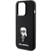 Чохол Karl Lagerfeld Silicone Ikonik Metal Pin для iPhone 15 Pro Black (KLHCP15LSMHKNPK)